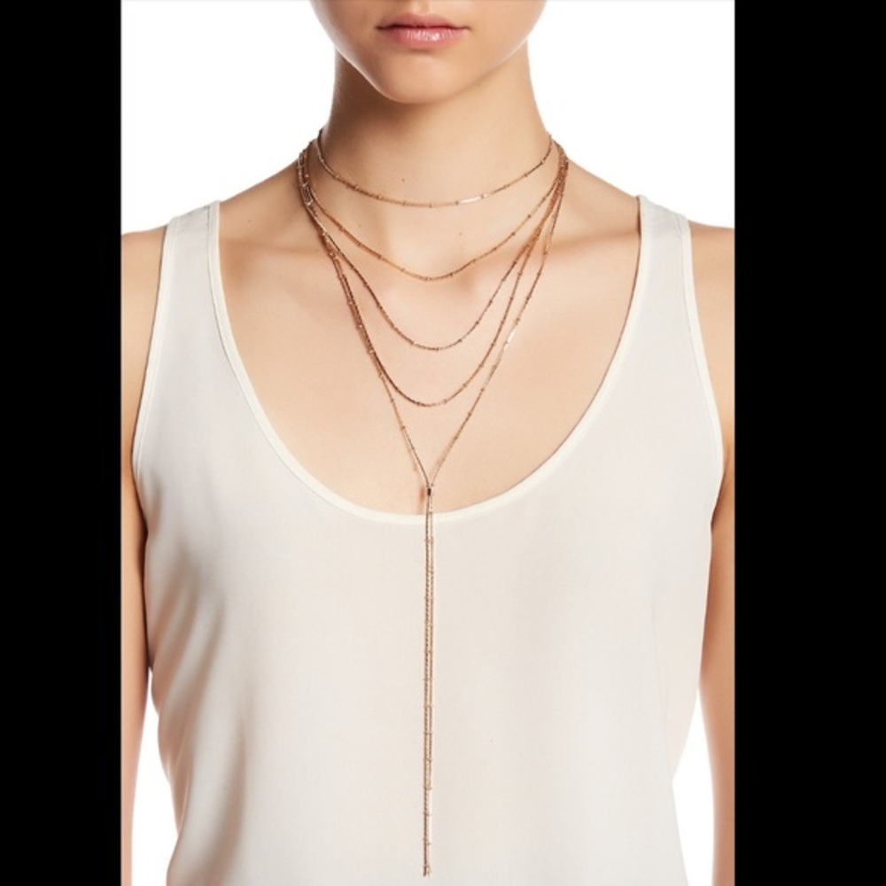 Olivia Welles Sleek multi Layers Necklace